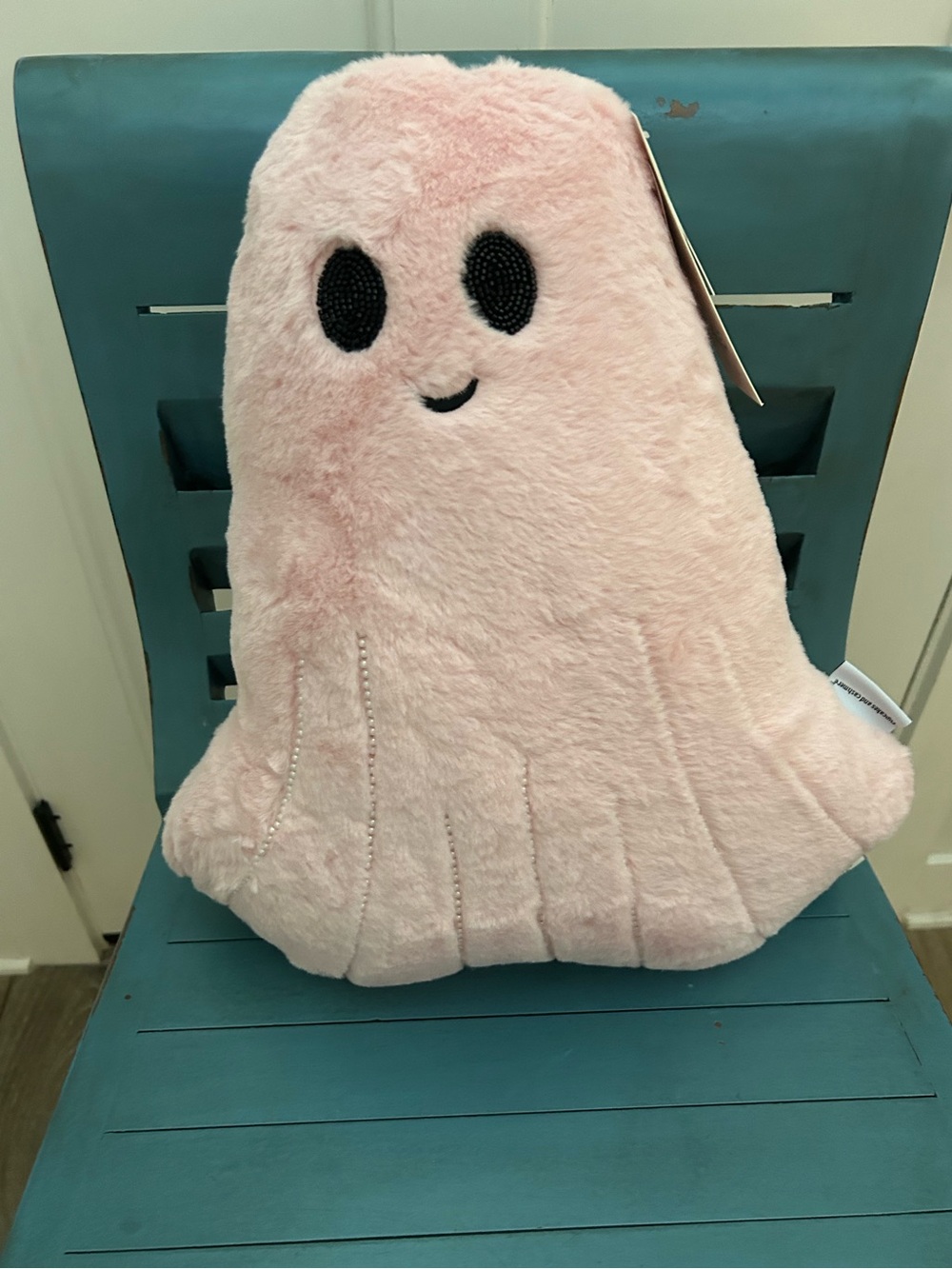 “New” Cupcakes & Cashmere Plush Pink Ghost Decorative Pillow